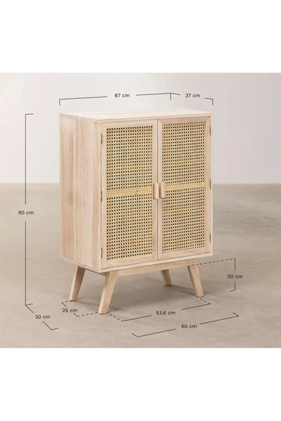 Gahoo Mobilya Ahşap Hazeran Detaylı Konsol Dolap - 3