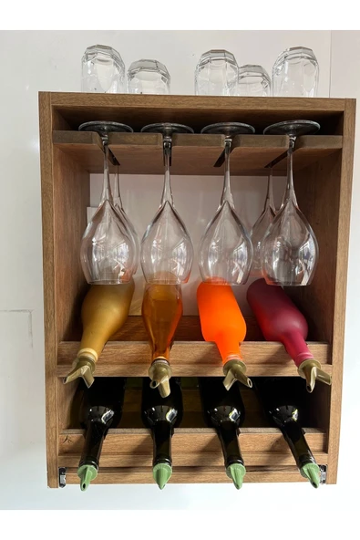 Montemo Şişelik-Şişelik Dolabı-Şişelik Rafı-Bardaklık-Bardaklık Rafı-İçecek Standı-Mini Bar - 2