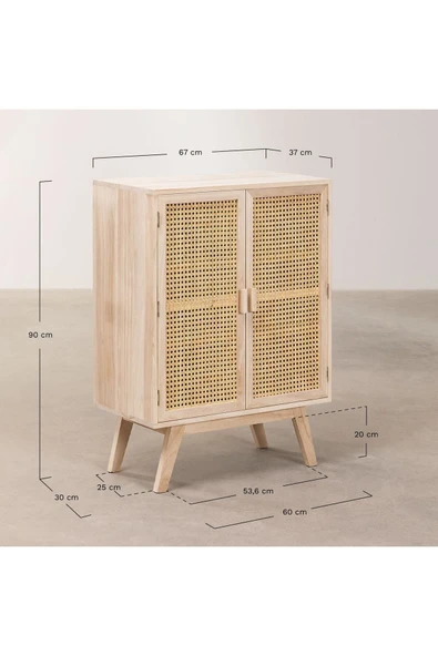Şafakmobilya Ahşap Hazeran Kapak Detaylı Konsol Dolap - 3