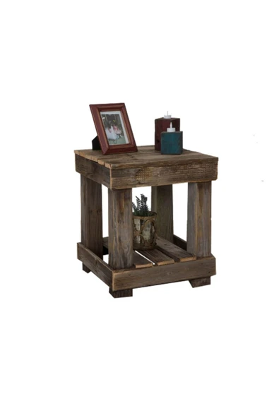 Kütükhouse Kahverengi Ahşap Sehpa - Resim 2