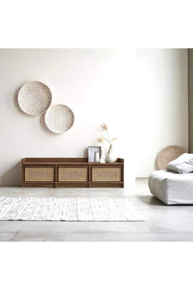Şafakmobilya Ahşap Hazeran Çekmeceli Vintage Model Masif Tv Ünite - Resim 2