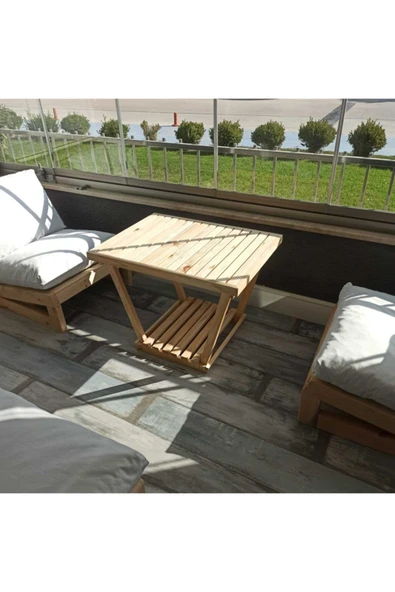 munywood Confort Çay Seti Oturma Grubu Masif Ahşap - Resim 6