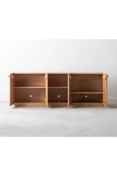 One Design Tv Ünitesi Tv Konsolu Masif Ahşap Tv Ünitesi - 4