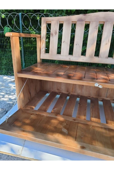 Buğlem Wood Lüks Sağlam( 140X45Cm) Sandıklı Bahçe ,Teras, Koltuk, Sedir - 3
