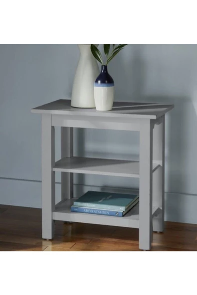 Akyıldız Mobilya Ahşap Yan Sehpa Beyaz ürün görseli