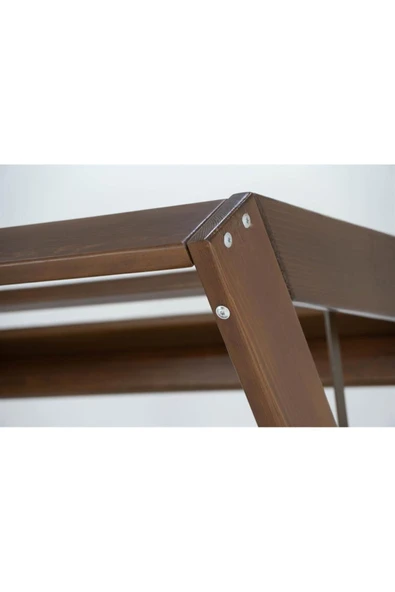 Modelsan Holox Yataklı Ladin Ahşap Salıncak Dış Mekan Bahçe, Teras Salıncağı -Lacivert - 3