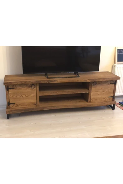 ISIKLARWOOD Doğal Ahşap Tv Ünitesi 160-60-40 - Resim 2
