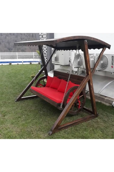 BUĞLEM **oturum 140-b200-g120-y180-hayalin Ötesinde Oval Ahşap Bahçe Salıncak-renk Tercihli-demonte