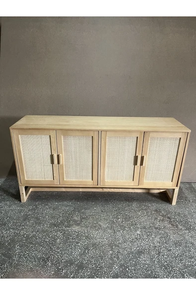 One Design Yemek Odası Konsol Hasır Konsol Hazeran Konsol Ahşap Masif Konsol - 7