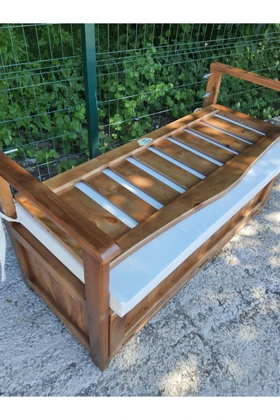 Buğlem Wood Lüks Sağlam( 140X45Cm) Sandıklı Bahçe ,Teras, Koltuk, Sedir - 8