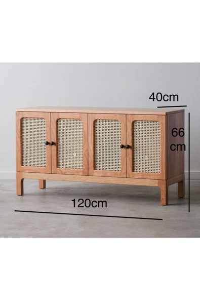 One Design Masif Çam Ve Ladin Ahşap Konsol 120Cm - 2