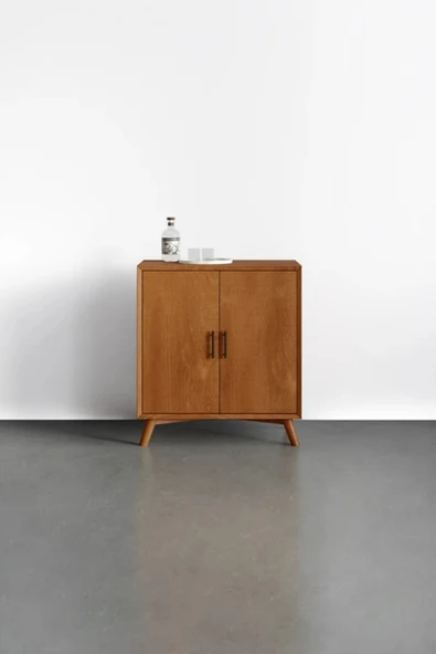 Bydmr Geniş Saklama Alanlı Ahşap Bar Dolabı-Şaraplık-Bardaklık-100Cm - Resim 2