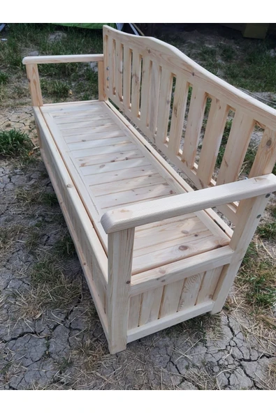 BUĞLEM Wood Lüks Sağlam ( 140x45cm) -sandıklı Bahçe ,teras, Koltuk, Sedir - 7