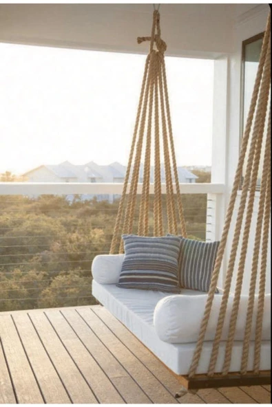 Kavasoğlu Kvs Ahşap- Ahşap Salıncak Halatlı