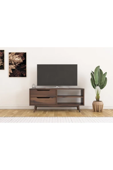 One Design Masif Tv Ünitesi Ahşap Masif Konsol Ceviz Tv Ünitesi - 1