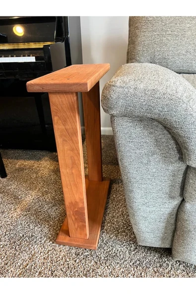 pinoxi Masif Ahşap Yan Sehpa Ceviz - Resim 2