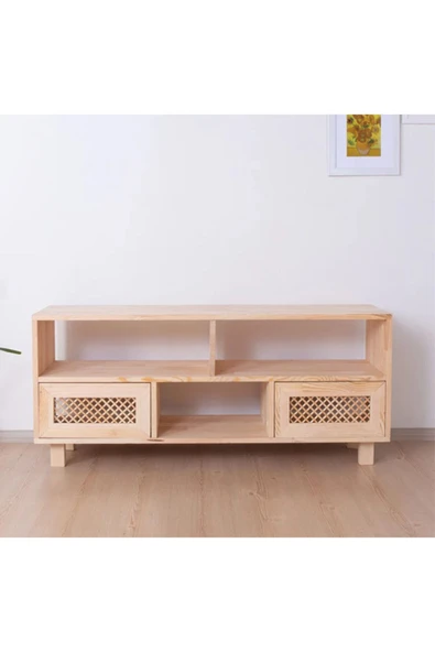 No One Est 2020 Ahşap Kafes Tv Konsolu Orta Yüzyıl Modern Mobilya - Resim 2