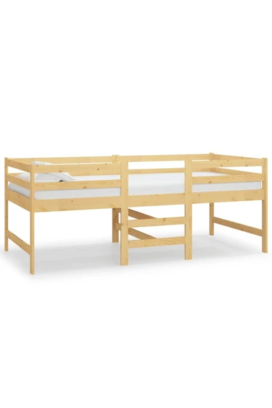 Rhiahome Modern Tasarım Tekli Yatak 90X200 Masif Ahşap Çam (Yatak Dahil) - 2