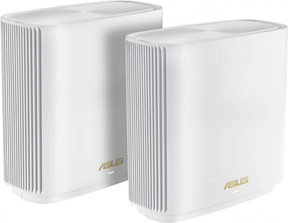 ASUS ZenWifi XT9 Wi Fi 6-Gaming Ai Mesh AiProtectionPro Bulut Kablosuz Ağ Dağıtım Mesh Sistemi (Beyaz İkili Paket)