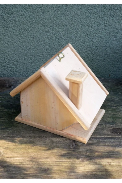 Kocabirekip Ahşap Kuş Yuvası Sedir Masif Dekoratif Kokulu Ağaç Yerli Imalat El Yapımı Doğal Wooden Bird House - 5