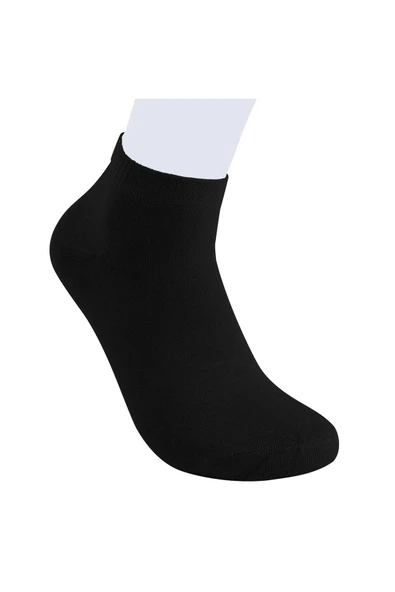 Elchee wear  Vegan Ve Organik Bambu Patik Siyah Çorap