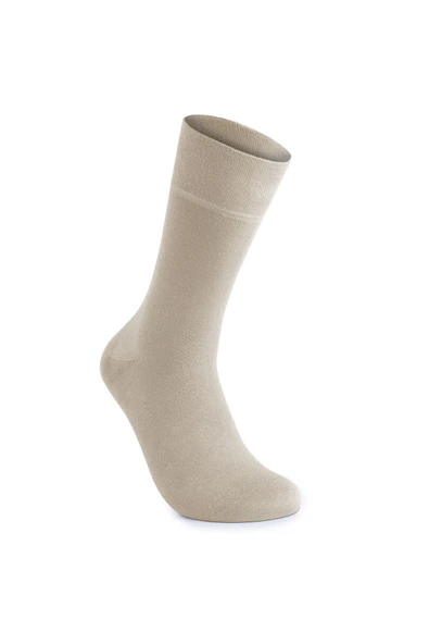Elchee wear  Vegan Ve Organik Bambu Unisex Soket Çorap Bej12'li ürün görseli