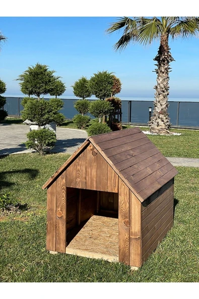 Sevinç Ticaret Ahşap Büyük Boy Köpek Kulübesi Dış Mekan Köpek Kulübesi - 3