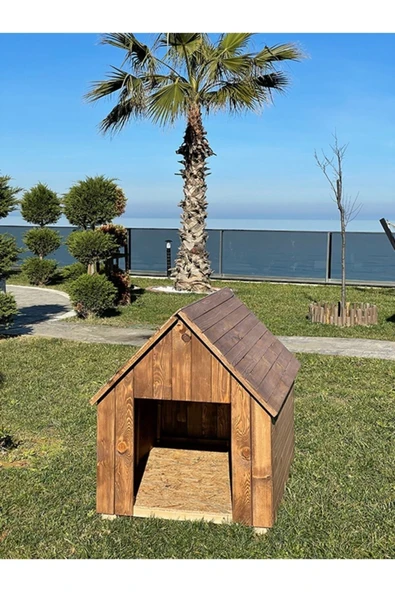 Sevinç Ticaret Ahşap Büyük Boy Köpek Kulübesi Dış Mekan Köpek Kulübesi - 4
