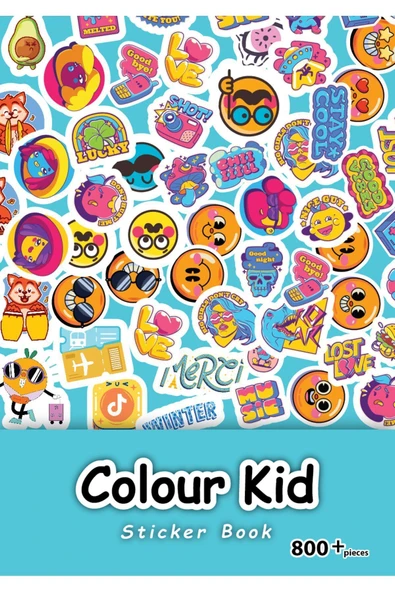 Elchee wear  Colour Kid 800 14 Sayfa Eğlenceli Çıkartma - Planner Ve Gift Stickers