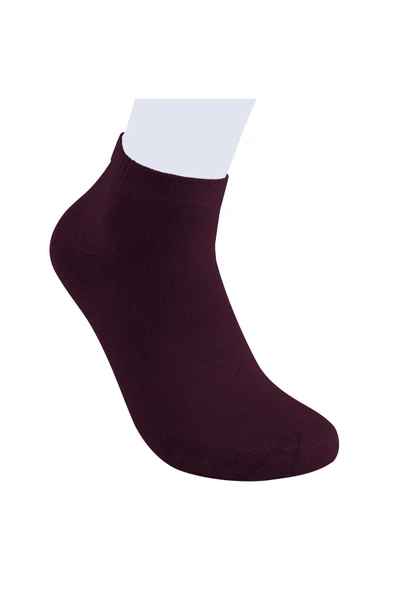 Elchee wear  Vegan Ve Organik Bambu Patik Bordo Çorap