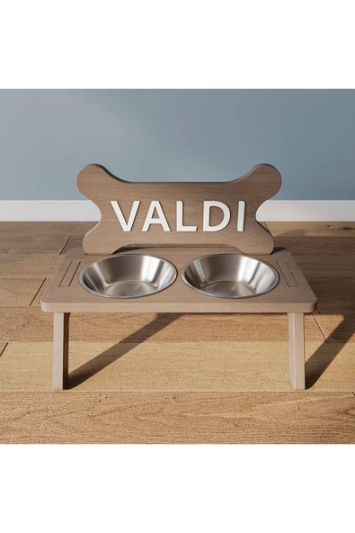 Valdi Modern Köpek Kulübesi Büyük Boy V Kapı Model, El Yapımı, Birinci Sınıf Ahşap, Hediye Mama Kabı - 4