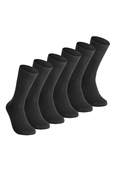 Elchee wear  Erkek Siyah Cotton Çorap 6'lı ürün görseli