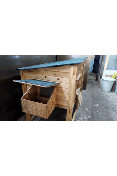 Harikalar Diyarı Çiftlik Ahşap Modern Tavuk Kümesi 200X125X80 - 10 Tavukluk Kafes Kümes - Süs Tavuğu Kümesi - Resim 3