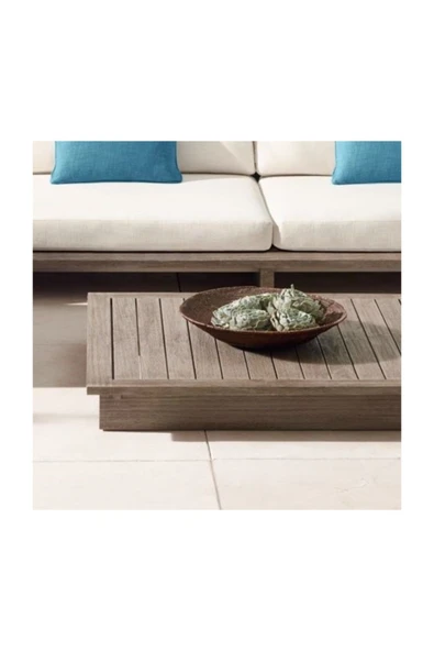 WOODYCLASS Miami Modern Doğal Ahşap Masa - Bahçe - Outdoor - Salon - Ofis - Sedir - Coffee Table - Loca - Beach - 2