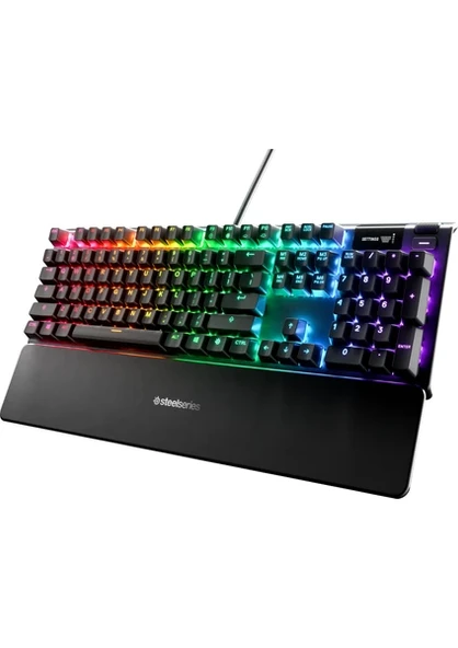 SteelSeries Apex 5 Hibrit RGB Blue Switch Kablolu Mekanik Oyuncu Klavyesi KUTU HASARLI