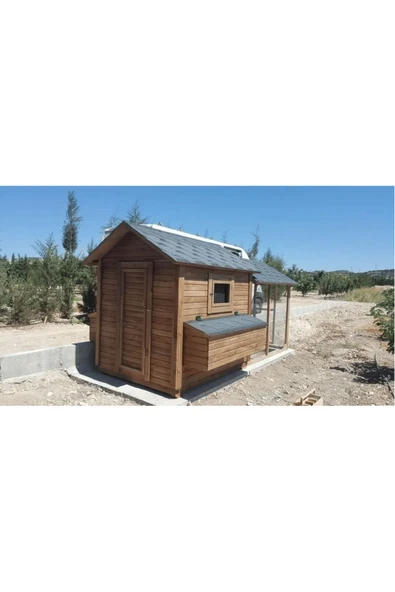 Kemirgen Market Ahşap Tavuk Kümesi 40 Tavuk Kapasiteli - Resim 3