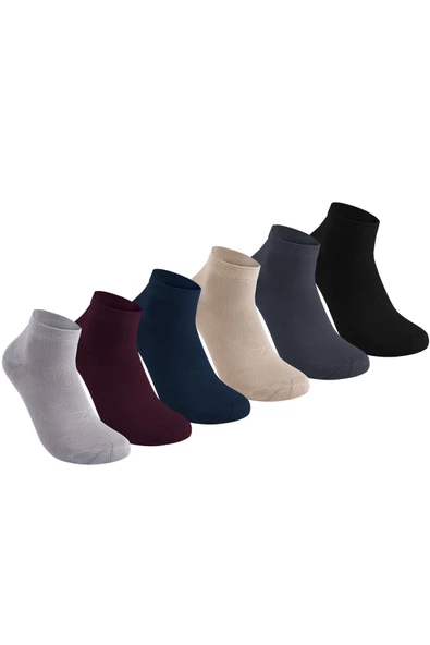 Elchee wear  Vegan Ve Organik Bambu Patik Bordo Çorap - Resim 2