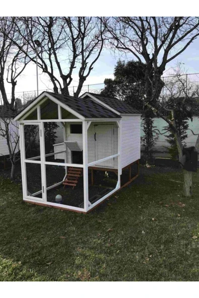 Kemirgen Market Premium Ahşap Tavuk Kümesi - Resim 2