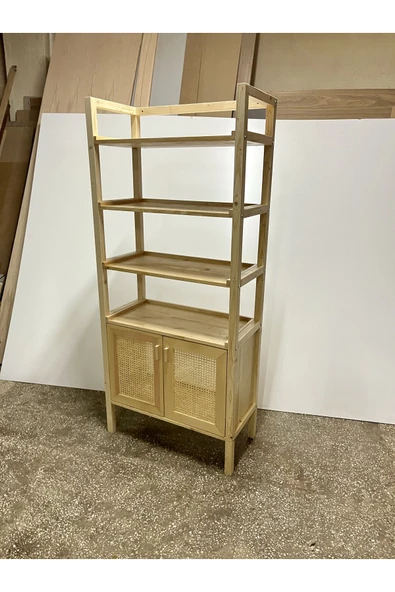 One Design Kitaplık Ahşap Dolap Ve Raf Dosya Dolabı Ve Rafı Vitrin Ahşap Kitaplık - 2