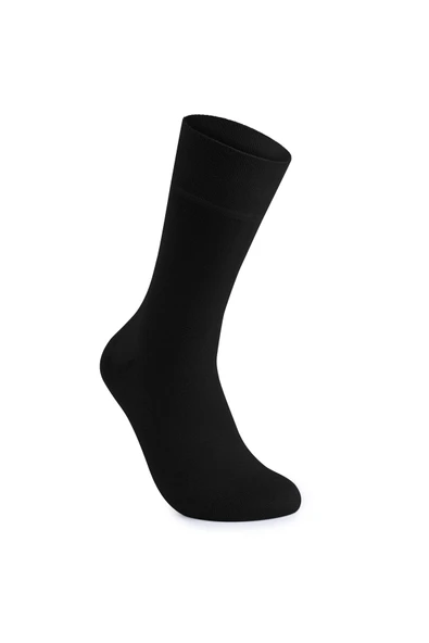 Elchee wear  Vegan Ve Organik Bambu Unisex Soket Siyah Çorap 6'lı - Resim 2