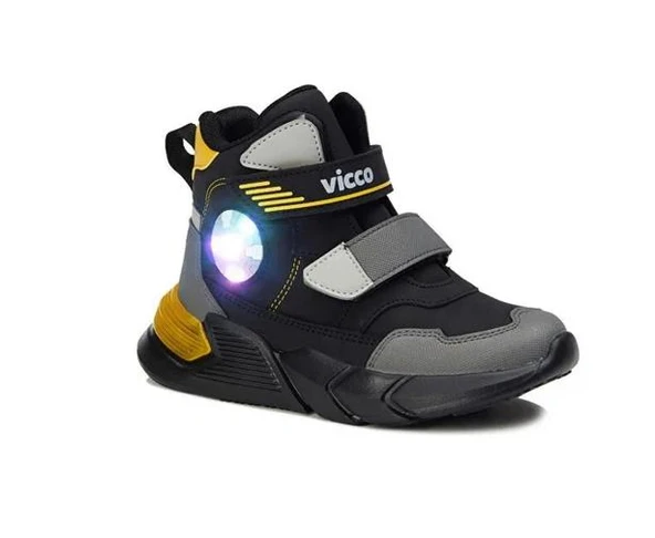Vicco Sumo Işıklı Bot Rahat Kalıp Sarı Siyah Outdoor Çocuk Botu - 2