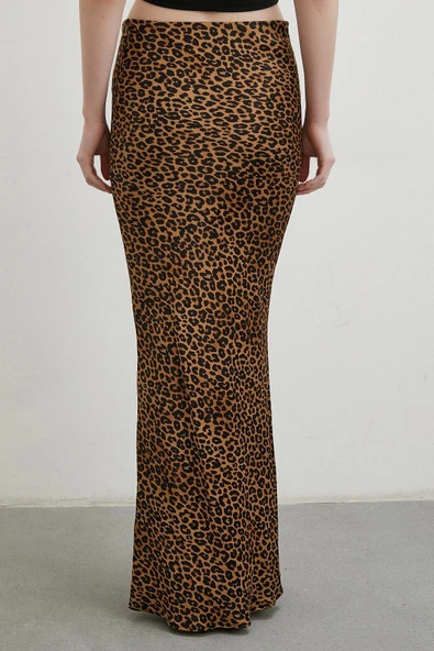 Leopar Desenli Verev Etek Kahve - 6