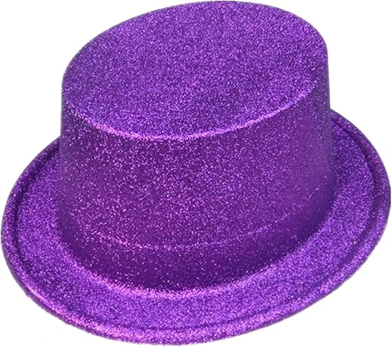 Mor Renkli Lazer Olval Simli Şapka 30x10 cm