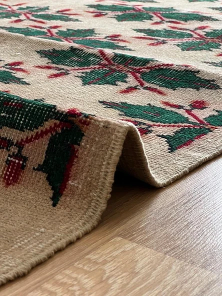 192x273 cm El Yapımı Büyük Halı, Oversize Türk Kilimi, Boho Tarzı Halı, Dekoratif Vintage Doğal Halı - 2