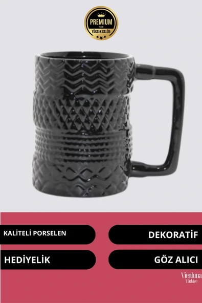 Deluxe Tasarım Dekoratif Estetik Armağan Sevgili Dost Aşk Arkadaş Porselen Motifli Kupa Bardak - 2