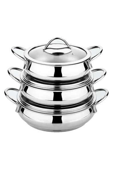 Kahramanlar Çelik Elit 3'lü Omlet/Sahan Seti ürün görseli