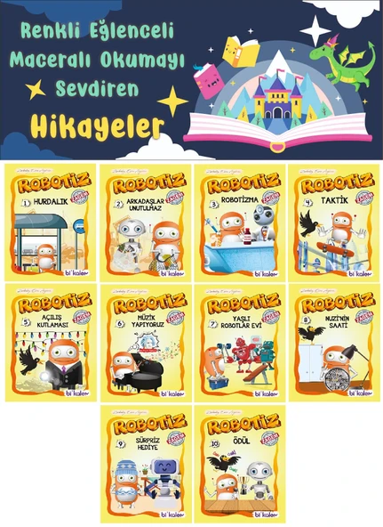 1.Sınıf Renkli Eğlenceli Maceralı Okumayı Sevdiren Hikaye Seti 3 ürün görseli 1
