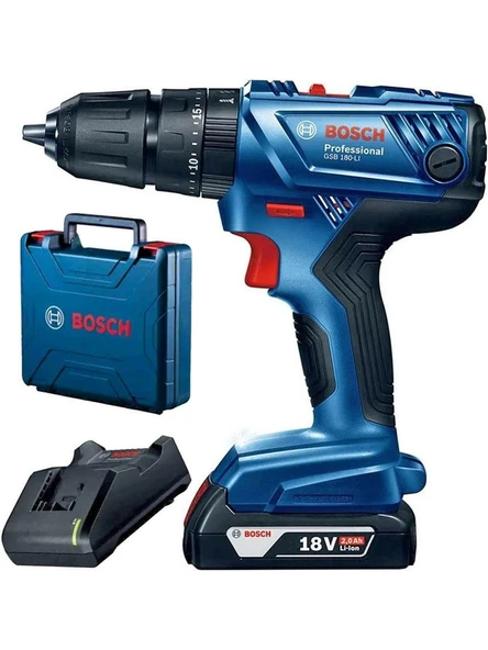 Bosch GSB 180-Li Tek Akülü 2 Ah Vidalama Makinesi