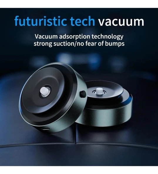 Elektirikli Vakum Magsafe Uyumlu Sabit Kafalı Araç İçi Telefon Tutucu (Zeminler İçin De Olur) X8 - 4