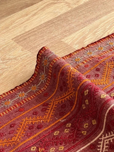 49x79 cm Küçük Renkli Vintage Kilim, El Dokuma Anadolu Kilim, Dekoratif Mini Kilim, Harika Ev Hediyesi - 6